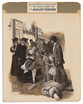 ORSON LOWELL (1871-1956) "He catches the train - but spreads confusion."